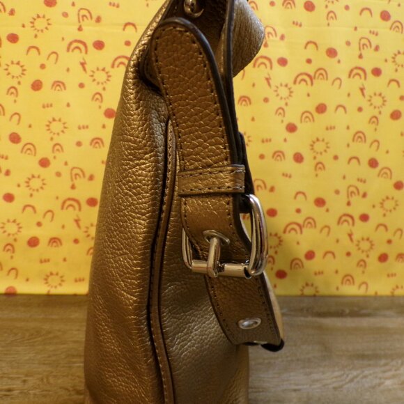 TIGNANELLO NWT Women's Leather Brass Pebble Large Bucket Style Purse - Picture 6 of 14